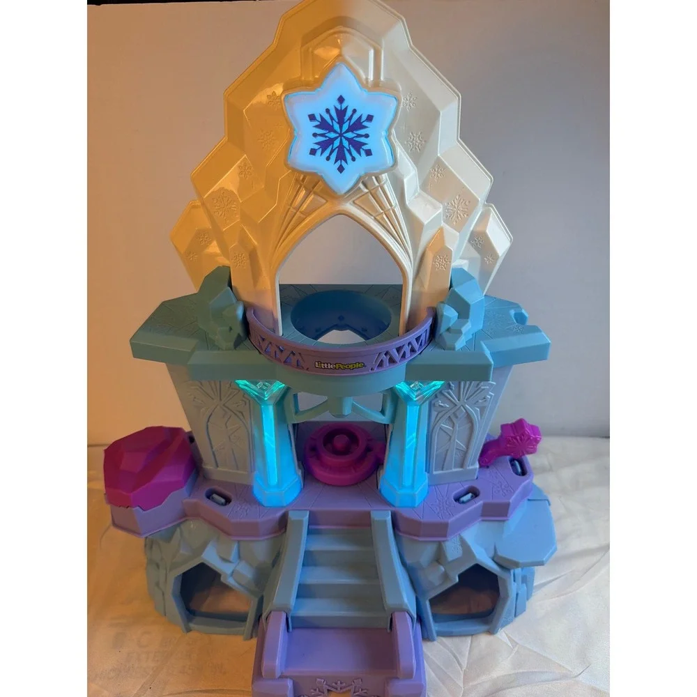 Fisher Price Little People Disney Frozen Elsa Ice Palace Playset Lights Sounds